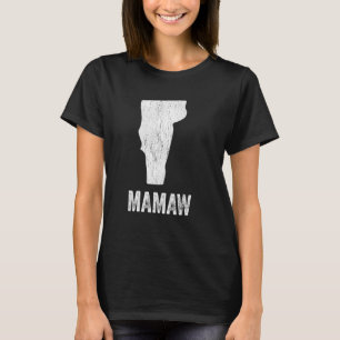 Vermont Mamaw Vermont Silhouette Staat Coolst Gra T-Shirt