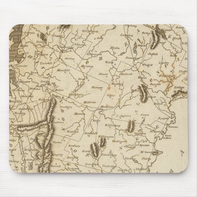 Vermont Map von Arrowsmith Mousepad (Vorne)