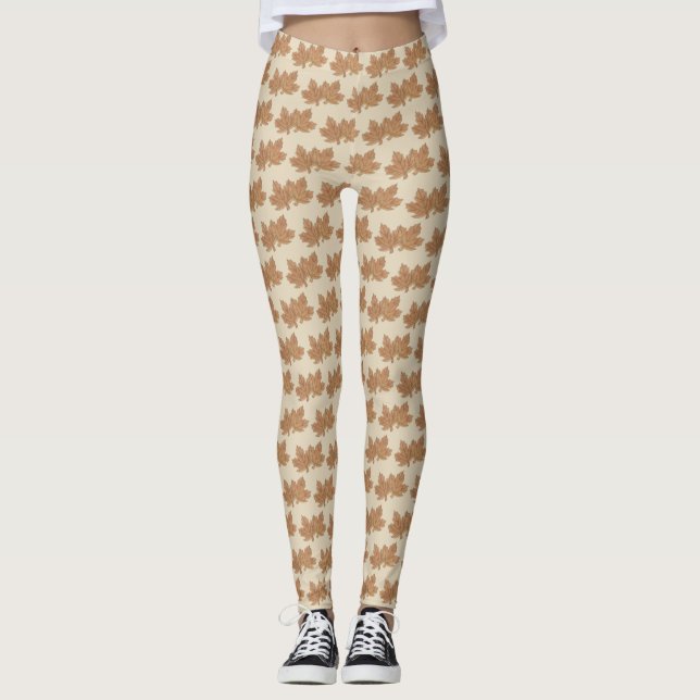 Vermont Maple Leaf Blätter Sugar Candy VT Feinschm Leggings (Vorderseite)