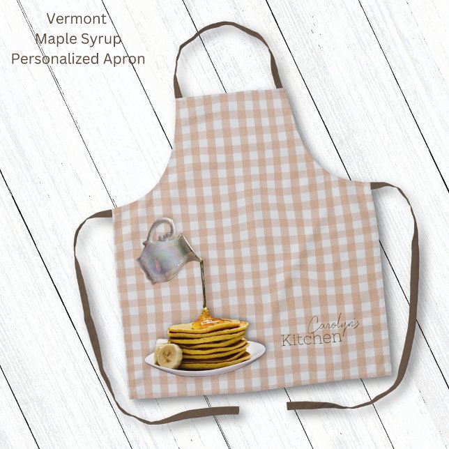 Vermont Maple Syrup Gingham Schürze (Vermont Maple Syrup Apron)