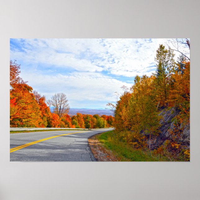 Vermont Mountain Road, Herbst Poster (Vorne)