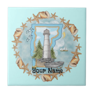 Vermont Muscheln Lighthouse Tile Fliese