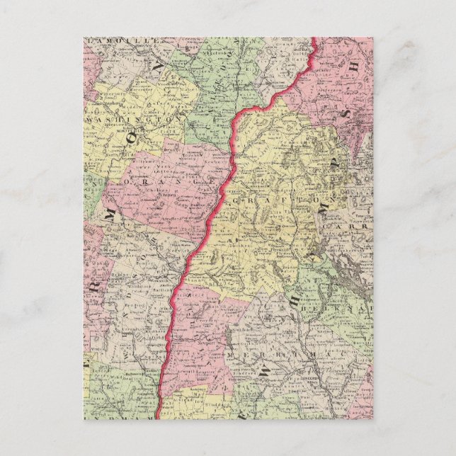 Vermont, NH Postkarte (Vorderseite)