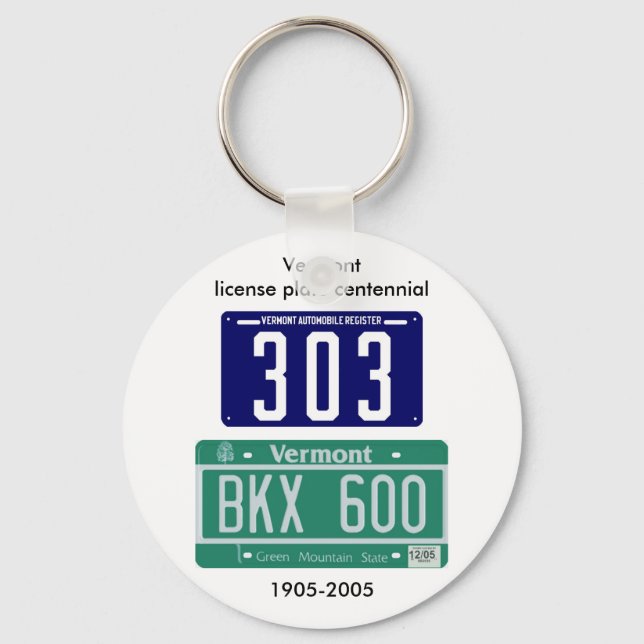 Vermont Nummernschild Schlüsselanhänger (Vorderseite)