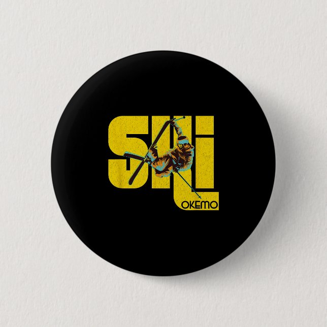 Vermont Okemo Mountain Ski Button (Vorderseite)