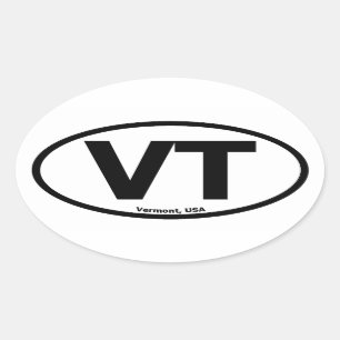 Vermont-Oval-Aufkleber Ovaler Aufkleber