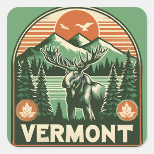 Vermont Quadratischer Aufkleber