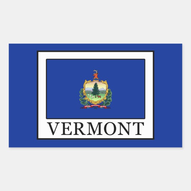 Vermont Rechteckiger Aufkleber (Vorderseite)