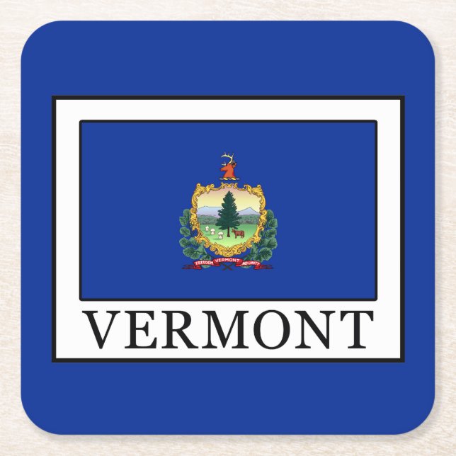 Vermont Rechteckiger Pappuntersetzer (Vorderseite)