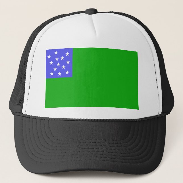 Vermont-Republik - Flagge der grünen Gebirgsjungen Truckerkappe (Vorderseite)