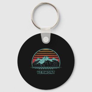 Vermont Retro Mountain Wandern 80er Style Schlüsselanhänger