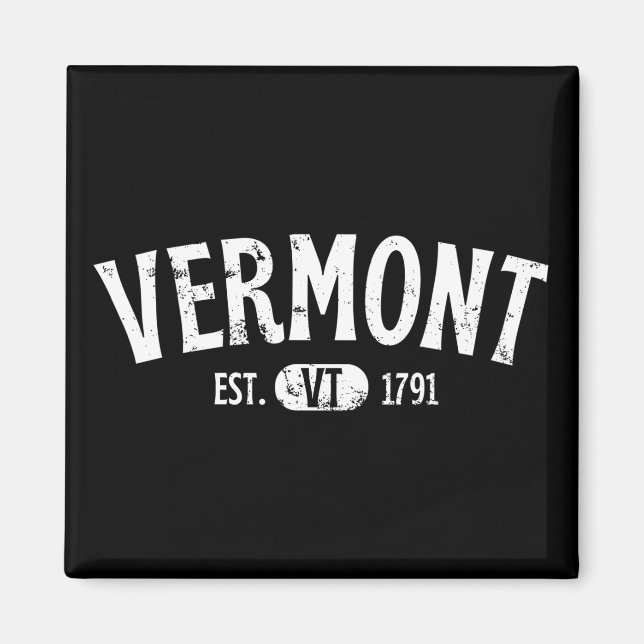 Vermont Retro Vintag VT Magnet (Vorne)