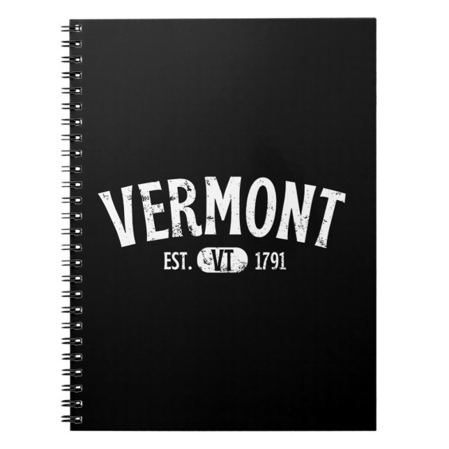 Vermont Retro Vintag VT Notizblock (Vorderseite)