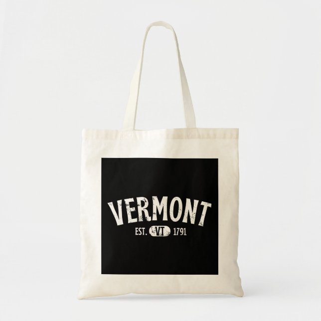 Vermont Retro Vintag VT Tragetasche (Vorne)