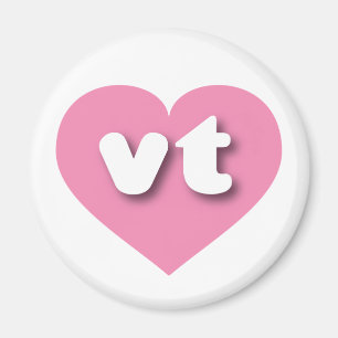 Vermont rosa Herz - I Liebe vt Magnet
