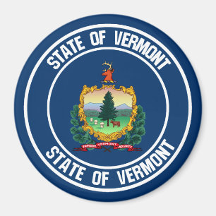 Vermont Round Emblem Magnet