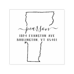Vermont Rücksendeadresse Briefmarke Selbstfarbig Permastempel