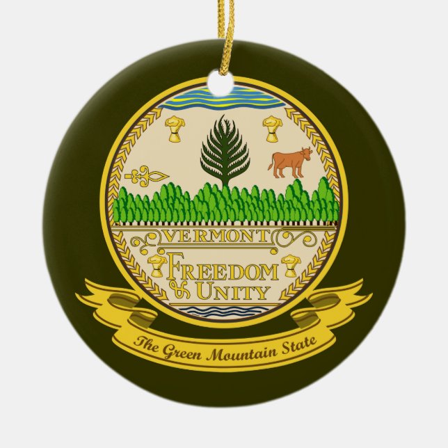 Vermont Siegel Keramikornament (Vorne)
