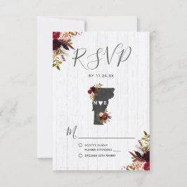 Vermont Staat Destination Rustic Wedding RSVP