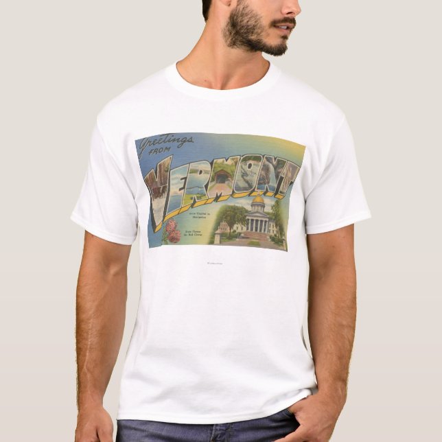 Vermont (Staat Hauptstadt/Blume) - T-Shirt (Vorderseite)