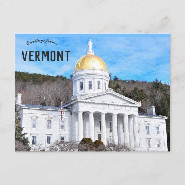 Vermont Staat House in Montpelier Vermont Postkarte (Vorderseite)