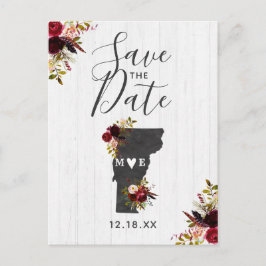 Vermont Staat Zielort Rustikal Save the Date Ankündigungspostkarte