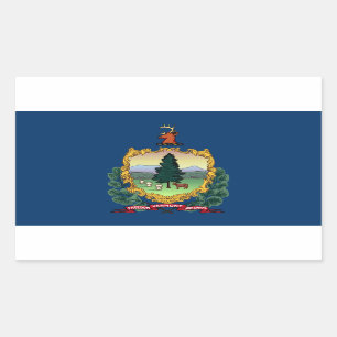Vermont-Staats-Flagge Rechteckiger Aufkleber