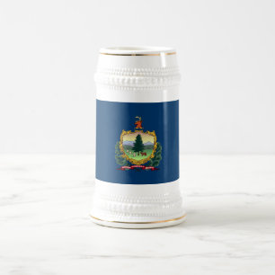 Vermont Staatsflagge Bierglas