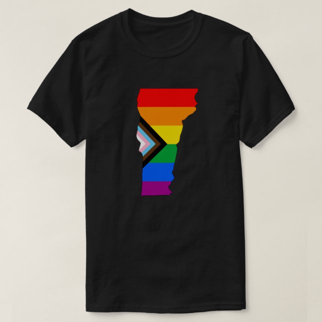 Vermont Staatsstolz LGBTQ Progress Prix T-Shirt (Design vorne)