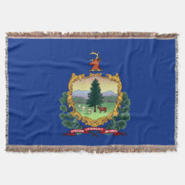 Vermont State Flag Print Patriotic Decke
