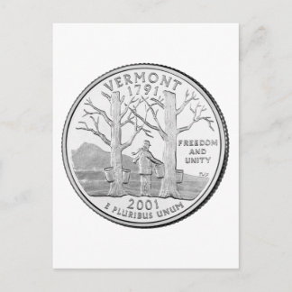 Vermont State Quarter Postkarte
