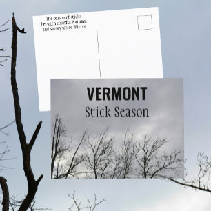 Vermont Stick Season Neuengland Fotografie Postkarte