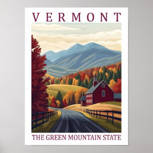 Vermont the Green Mountains Staat USA Travel Place Poster