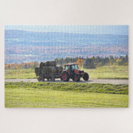 Vermont Tractor Hauling Hay Bales