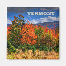 Vermont Travel Magnet montrant les changements de