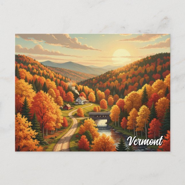 Vermont Travel Postkarte (Vorderseite)