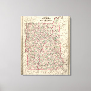 Vermont und New Hampshire Leinwanddruck