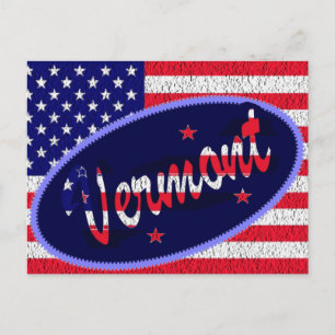 Vermont US-Flagge Postkarte