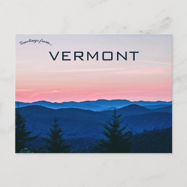 Vermont USA Postkarte (Vorderseite)
