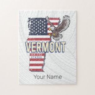 Vermont Vereinigte Staaten Retro-Staatskarte Vinta