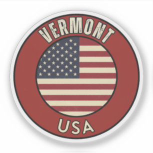 Vermont Vereinigte Staaten von Amerika  Aufkleber
