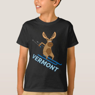 Vermont Vt Skifahren Elch Winter T-Shirt
