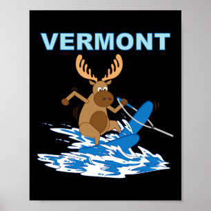 Vermont Wasserskiurlaub am Moose Moose Lake Poster
