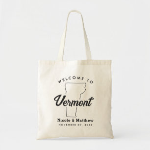Vermont Wedding Welcome Minimalistisch Elegant Tragetasche