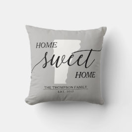 Vermont Zuhause Sweet Zuhause Staat Familienname Kissen