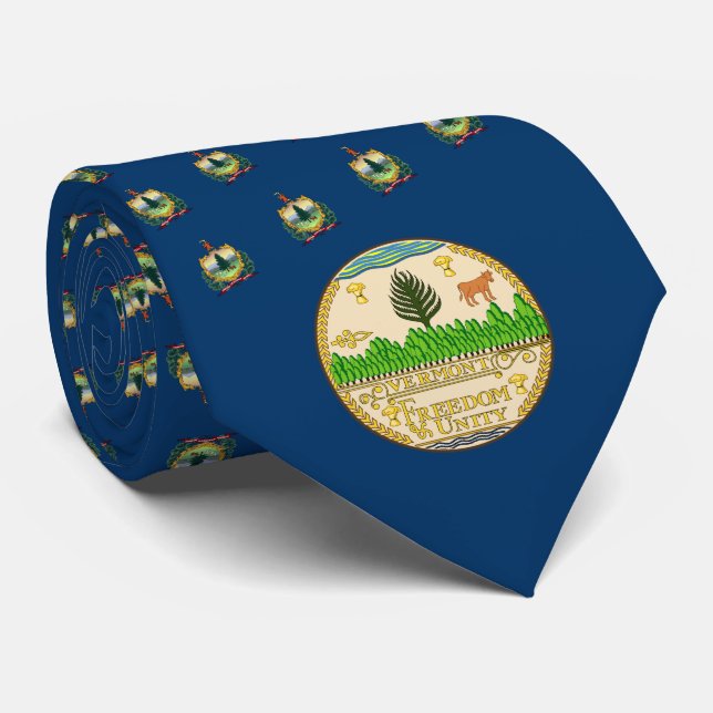 Vermonter Flag & Siegel, Flagge von Vermont Krawatte (Gerollt)