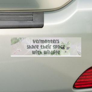 Vermonters Share Wildlife Space Autoaufkleber