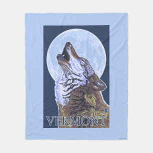 VermontHowling Wolf Fleecedecke