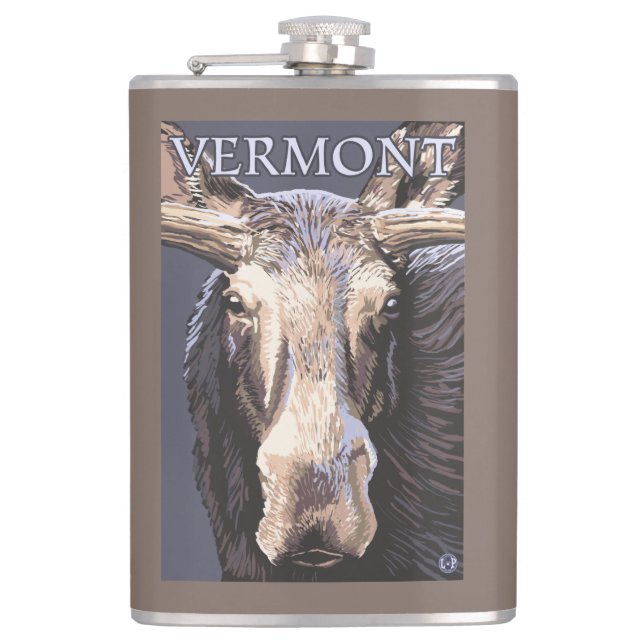 VermontMoose herauf nahes Flachmann (Vorderseite)