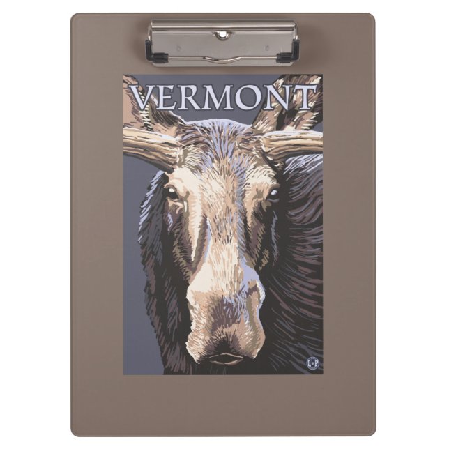 VermontMoose herauf nahes Klemmbrett (Vorderseite)